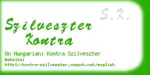 szilveszter kontra business card